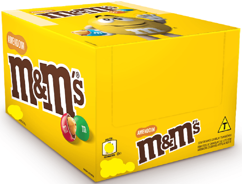 CONFEITOS DE CHOCOLATE COM AMENDOIM M&M'S CONTEM 18 UNIDADES DE